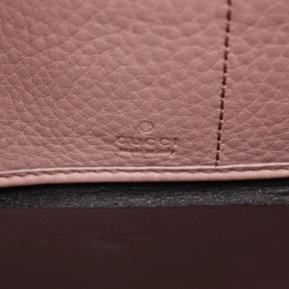 Gucci  Soho Pebbled Calfskin Zip Around Wallet Pink 308280 - Picture 13 of 14